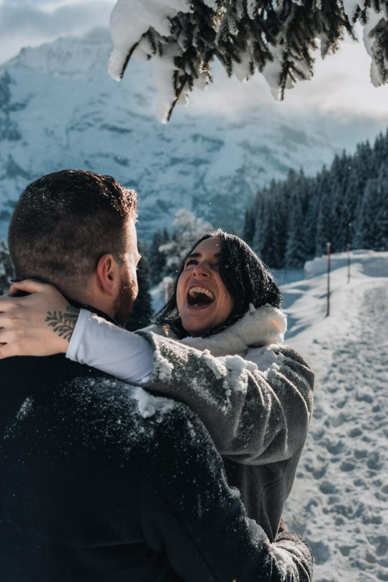 Surprise proposal in Lauterbrunnen, Switzerland